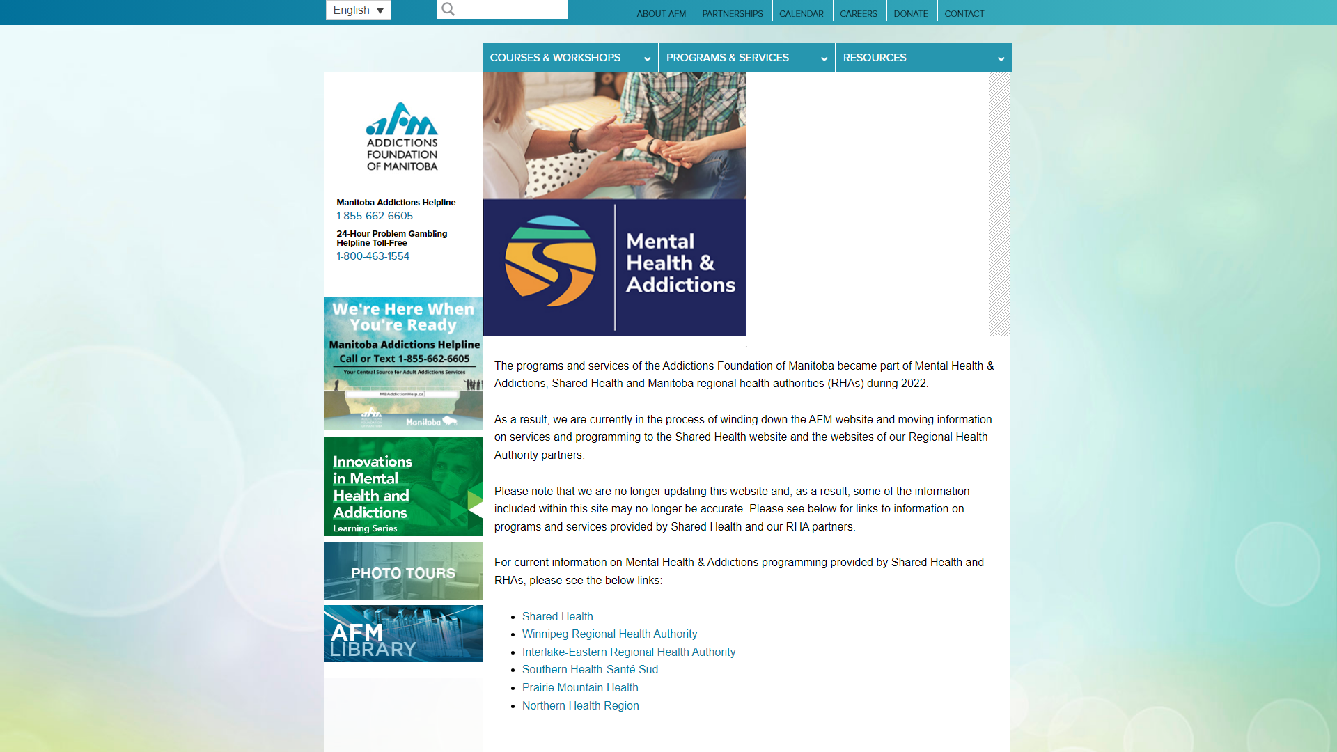 Addictions Foundation of Manitoba – Winnipeg