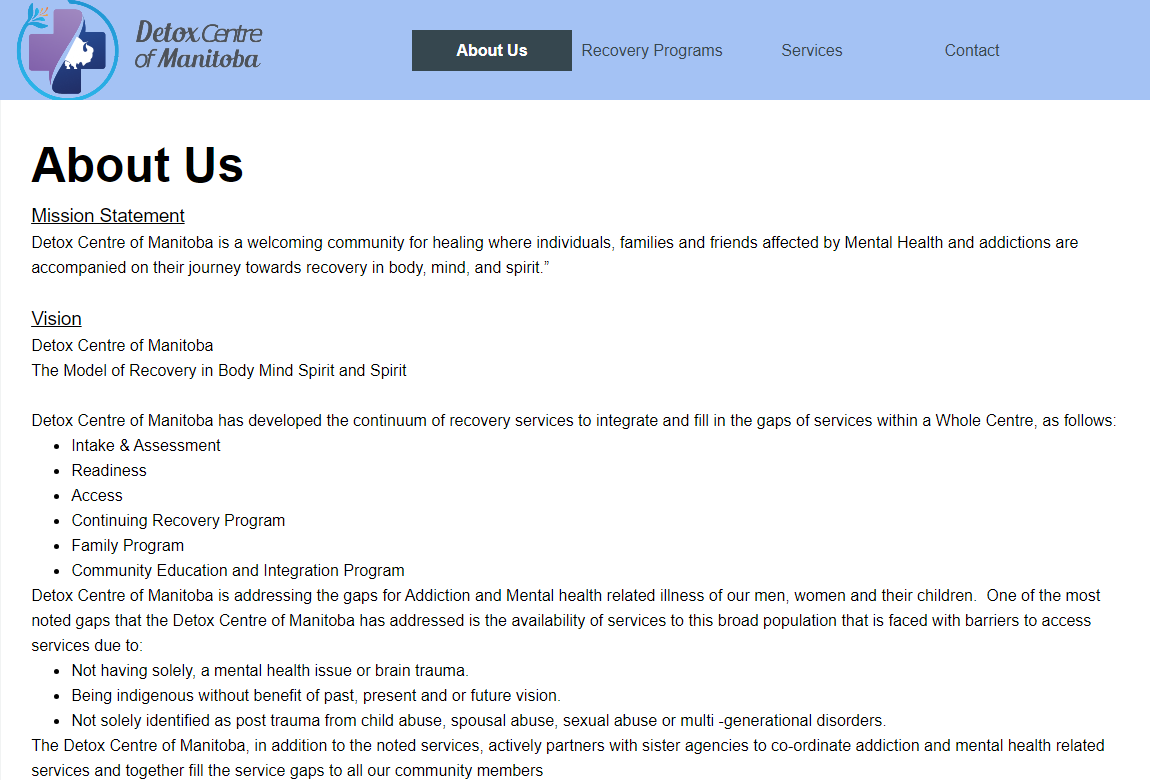 Detox Centre of Manitoba