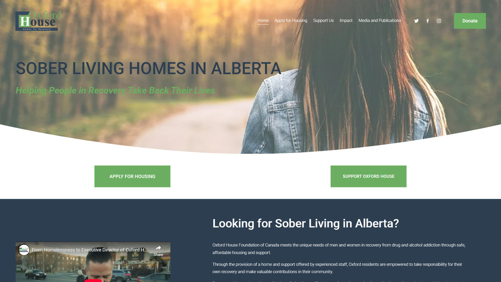 Oxford House Foundation – Acadia House (Calgary)