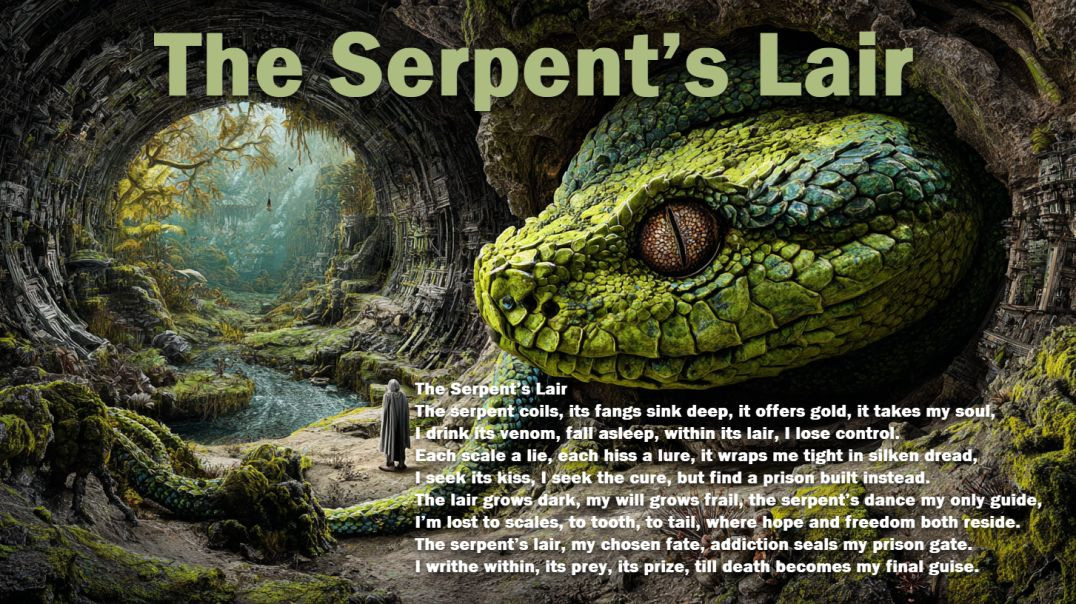 The Serpent’s Lair Addiction Poem - Trap of Addiction’s Venom