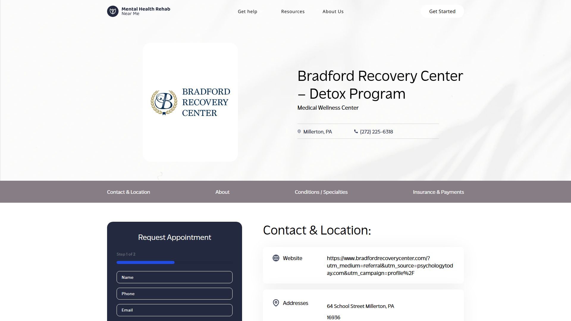 Bradford Recovery Center - Detox Program