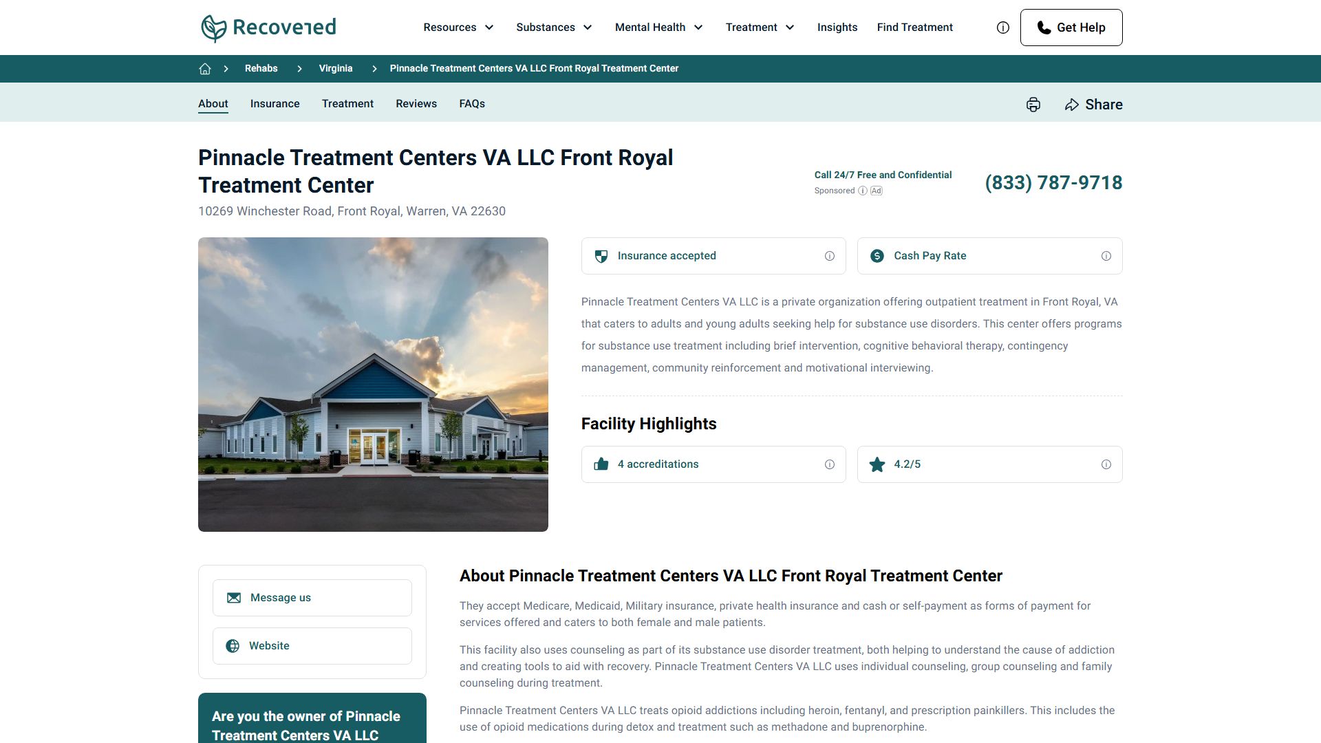 Front Royal Treatment Center