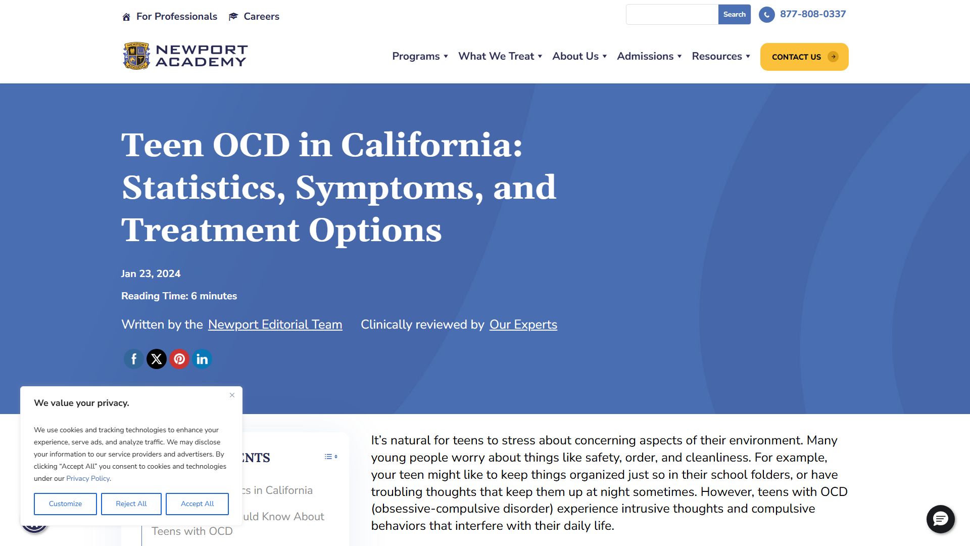 Newport Academy - Teen OCD Program