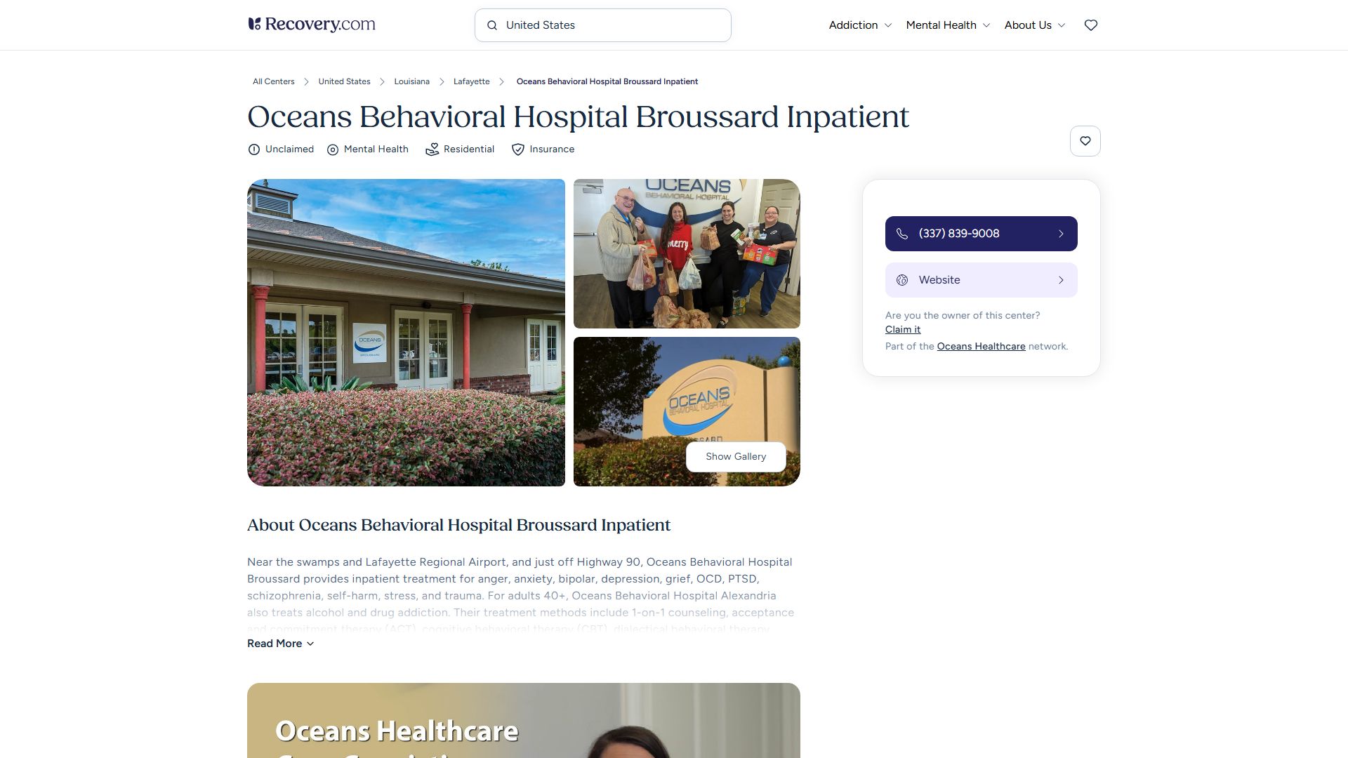 Oceans Behavioral Hospital Broussard