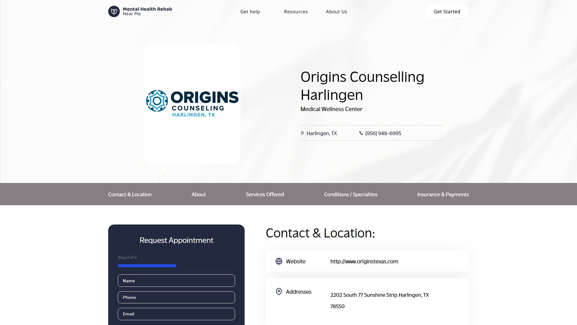 Origins Counselling Harlingen