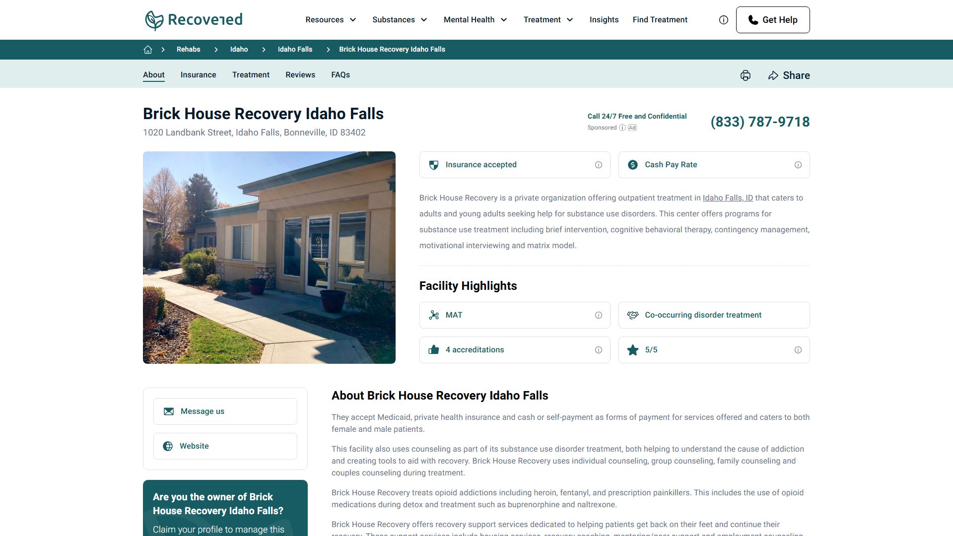 Brick House Recovery Idaho Falls