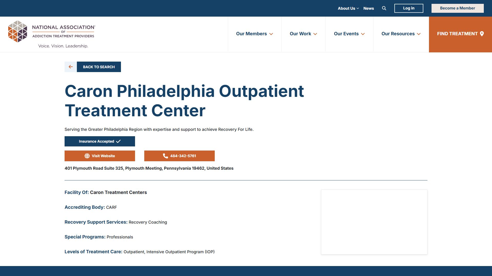 Caron Philadelphia Outpatient Treatment Center