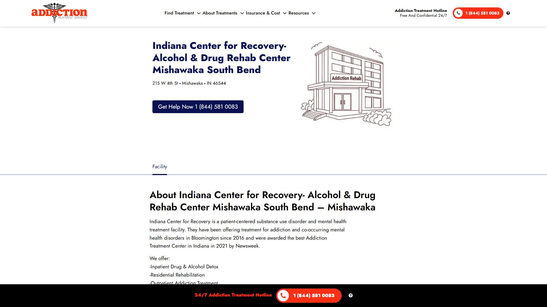 Indiana Center for Recovery - Alcohol & Drug Rehab