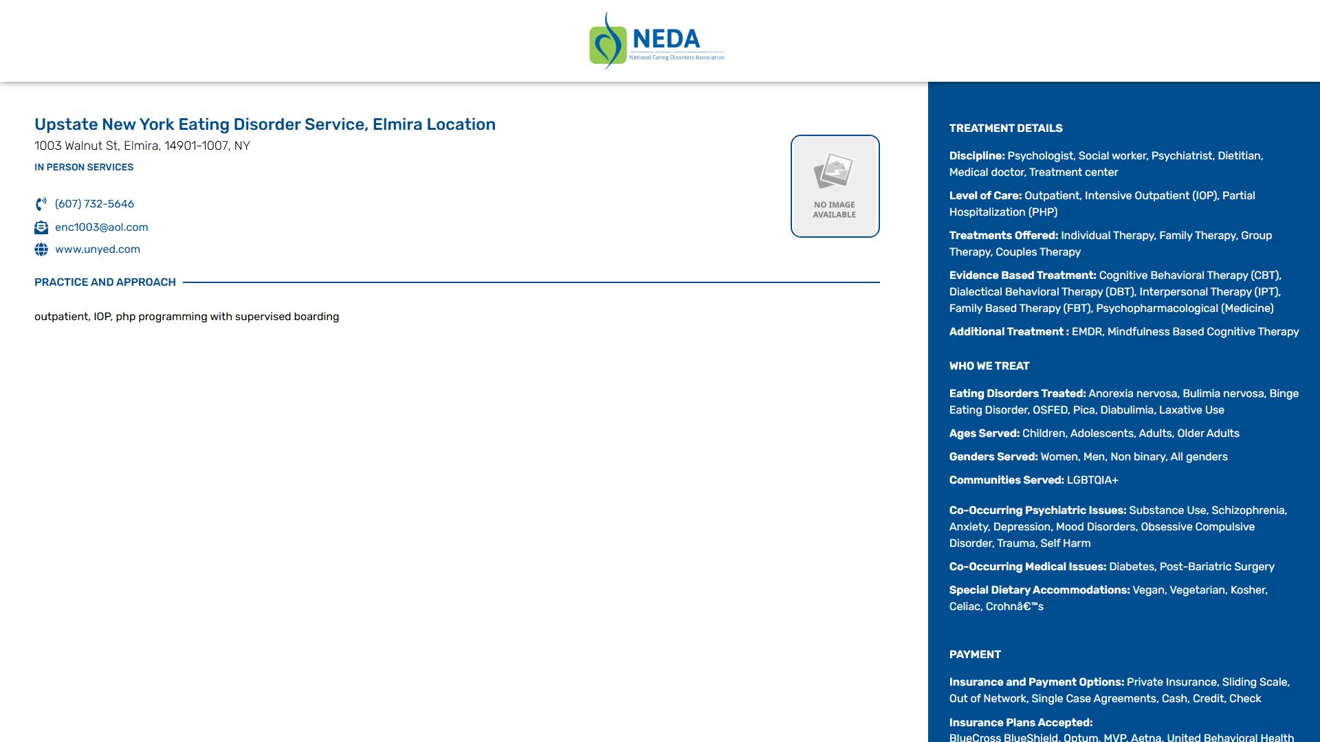 Upstate New York Eating Disorder Service