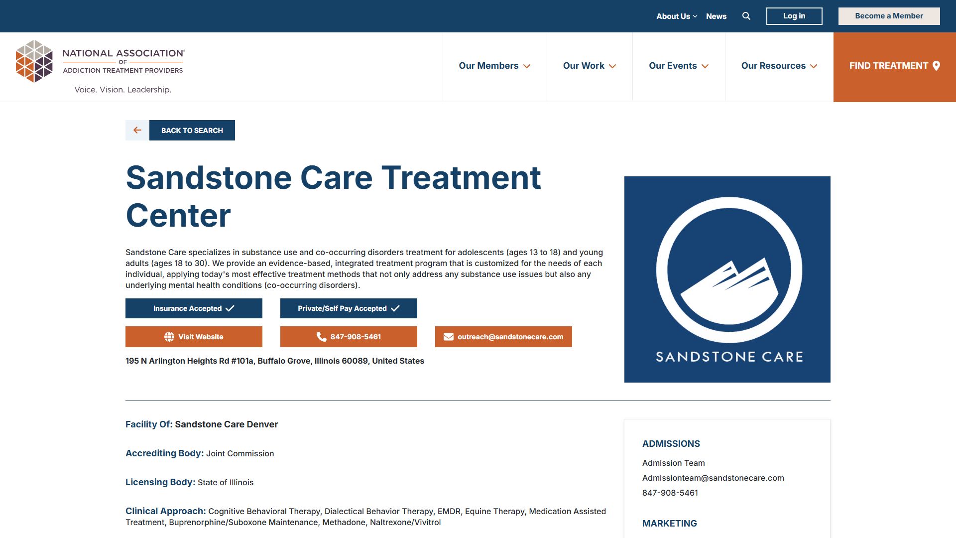 Sandstone Care Young Adult Residential Center
