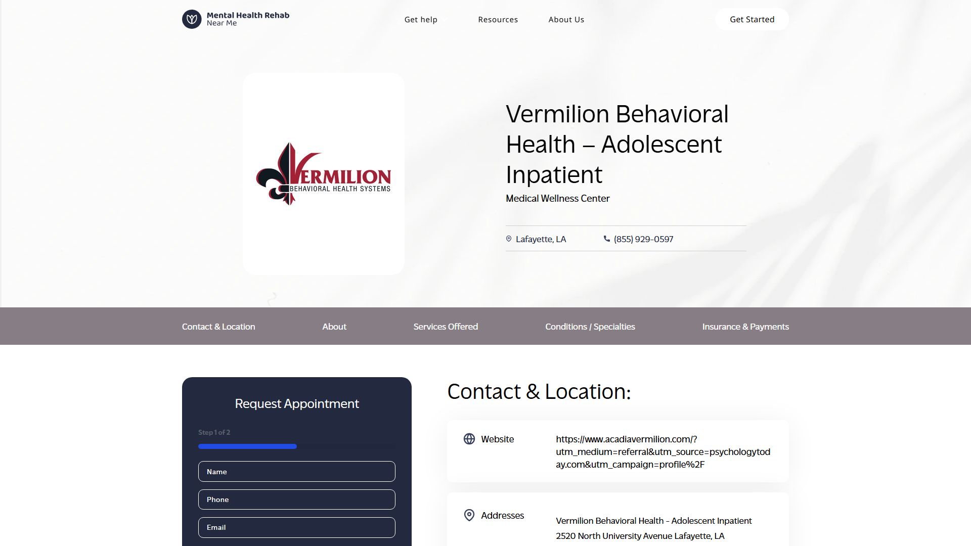 Vermilion Behavioral Health - Adolescent Inpatient