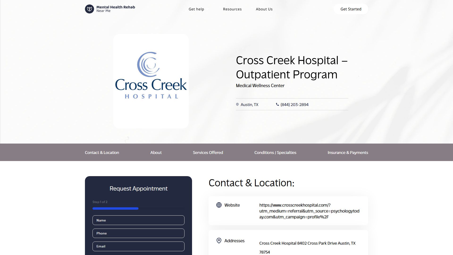 Cross Creek Hospital - Outpatient Program