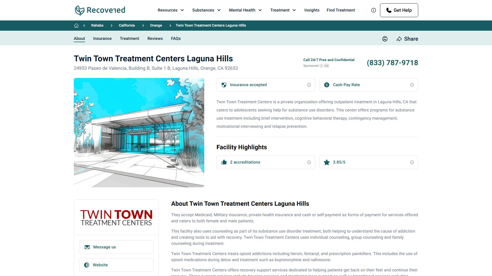 Twin Town Treatment Centers - Laguna Hills