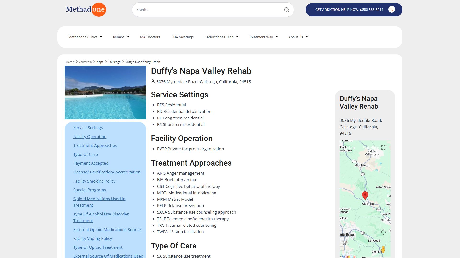 Duffy's Napa Valley Rehab