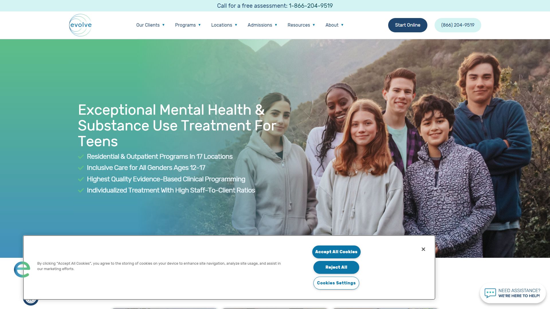 Teen Depression Treatment Center at Evolve