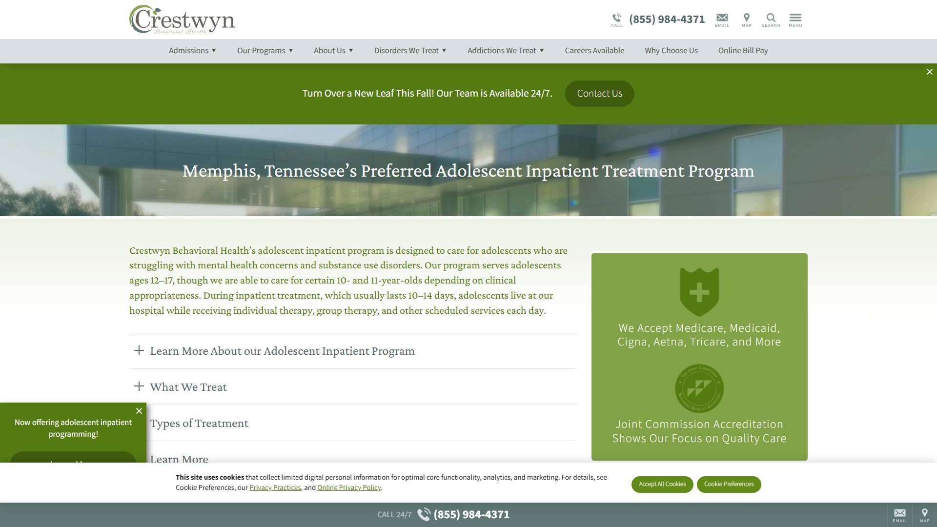 Crestwyn Behavioral Health Adolescent Inpatient