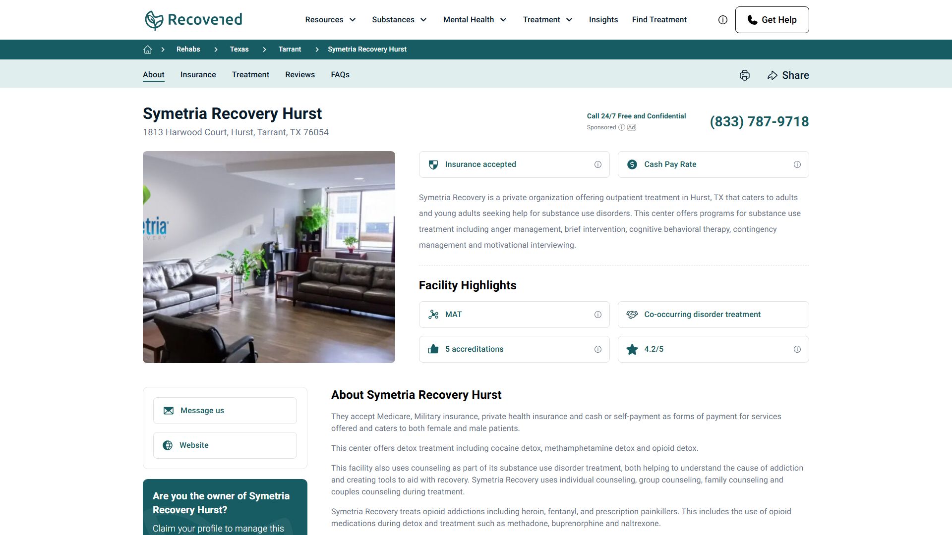 Symetria Recovery — Hurst
