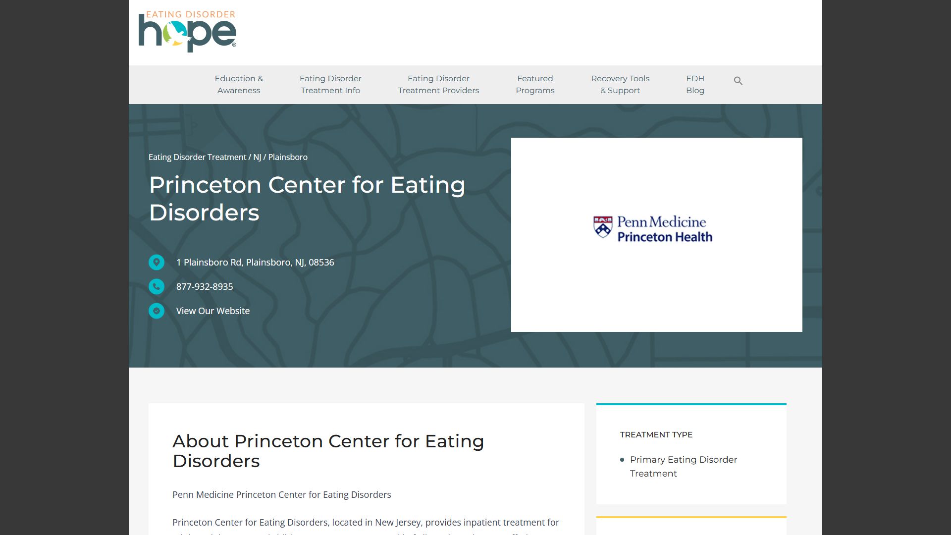 Princeton Center For Eating Disorders