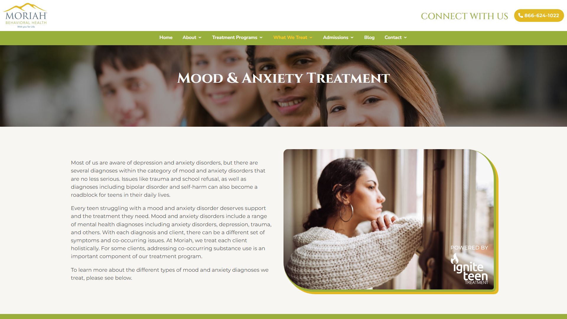 Moriah Behavioral Health: Teen Mood & Anxiety